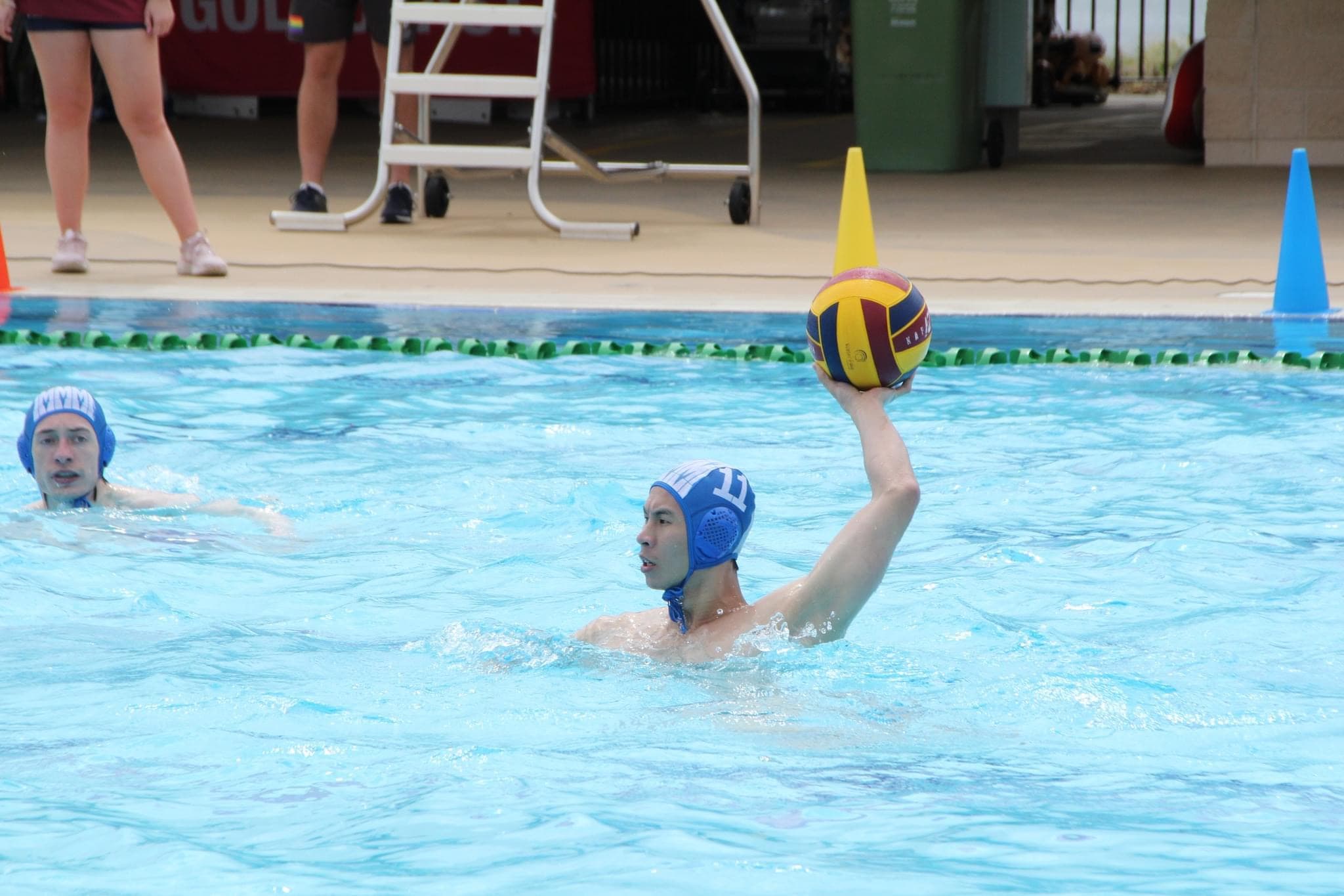 Monash Water Polo – player competing in the pool